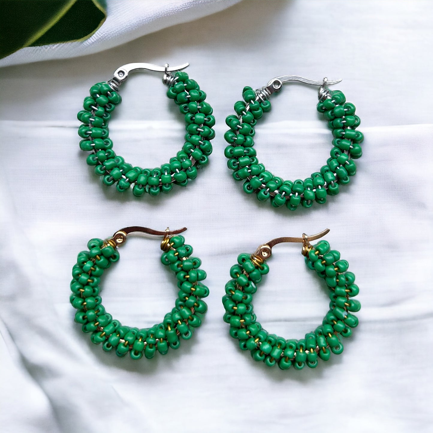Oorbellen kraaltjes | Groen