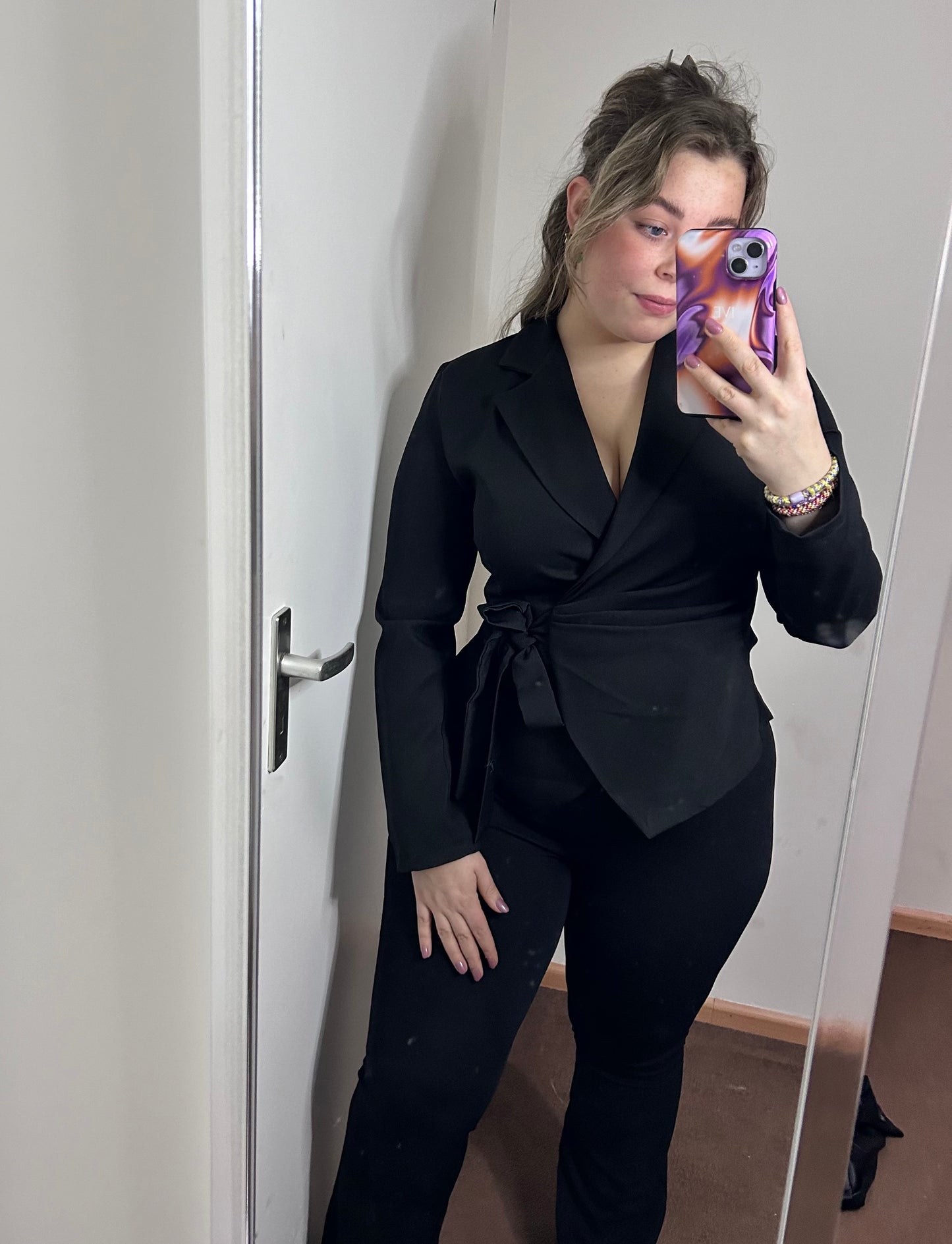 Blazer top | Zwart