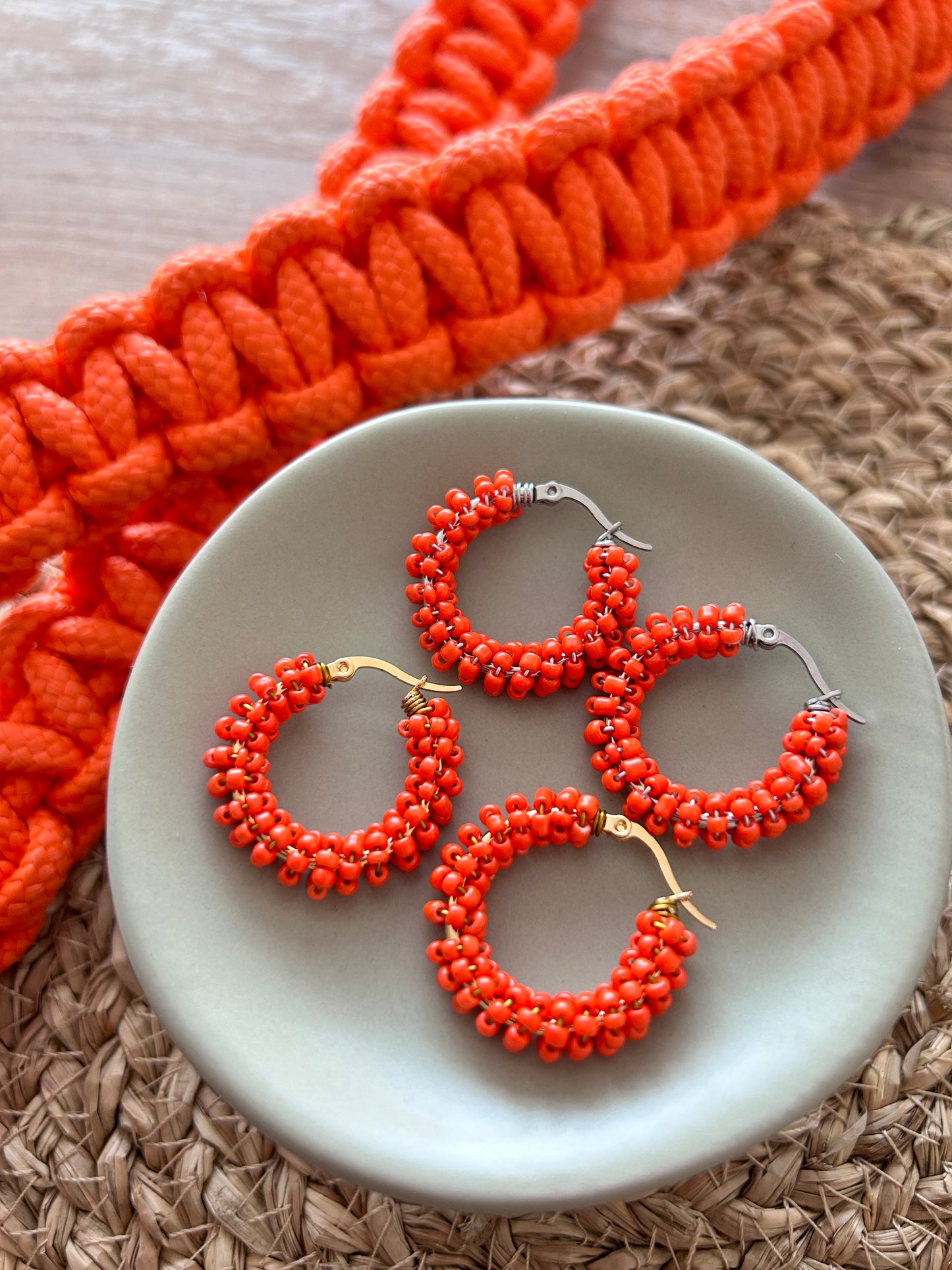 Oorbellen kraaltjes | Oranje