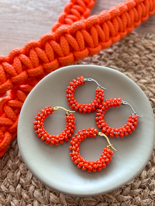 Oorbellen kraaltjes | Oranje