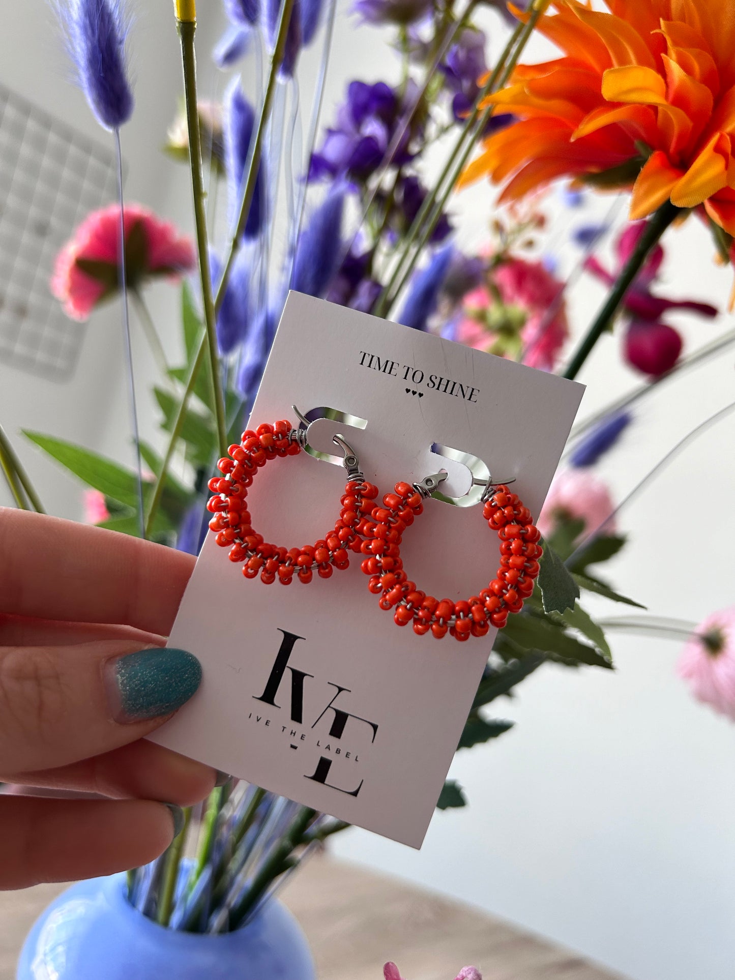 Oorbellen kraaltjes | Oranje