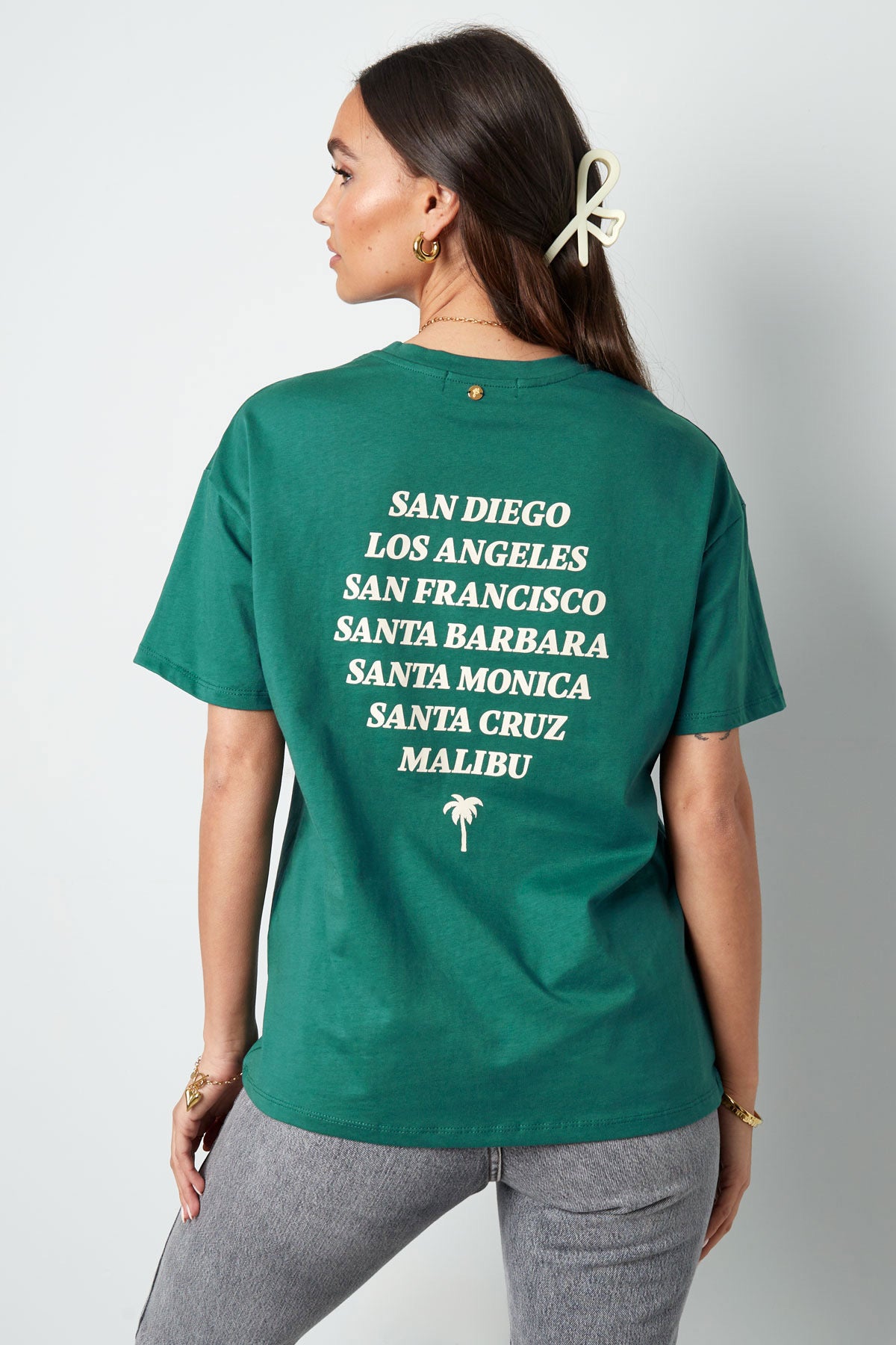 Tshirt california | Groen