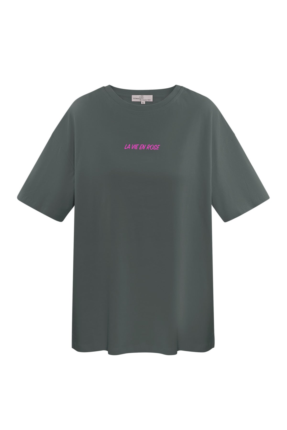 Tshirt La vie en rose | Donkergrijs