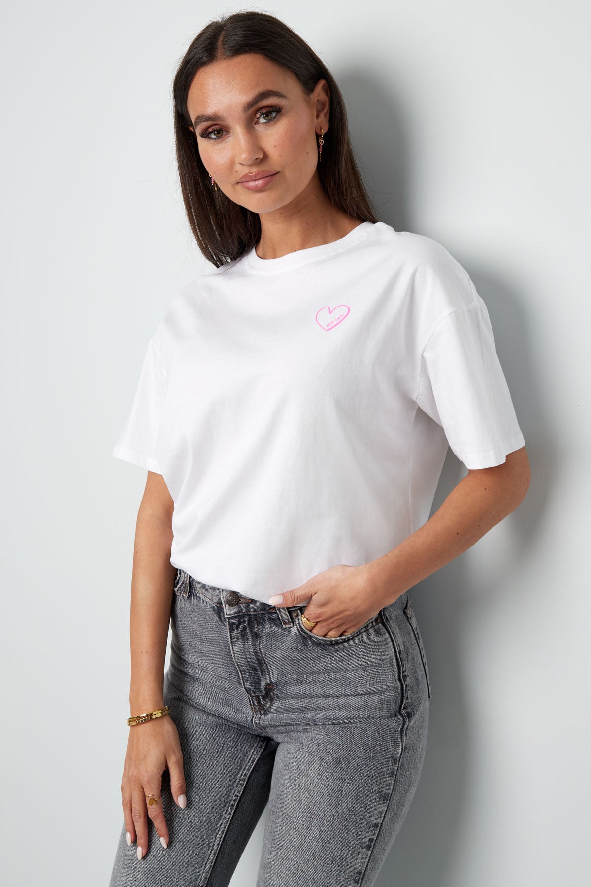 Tshirt Mon Cheri | Wit