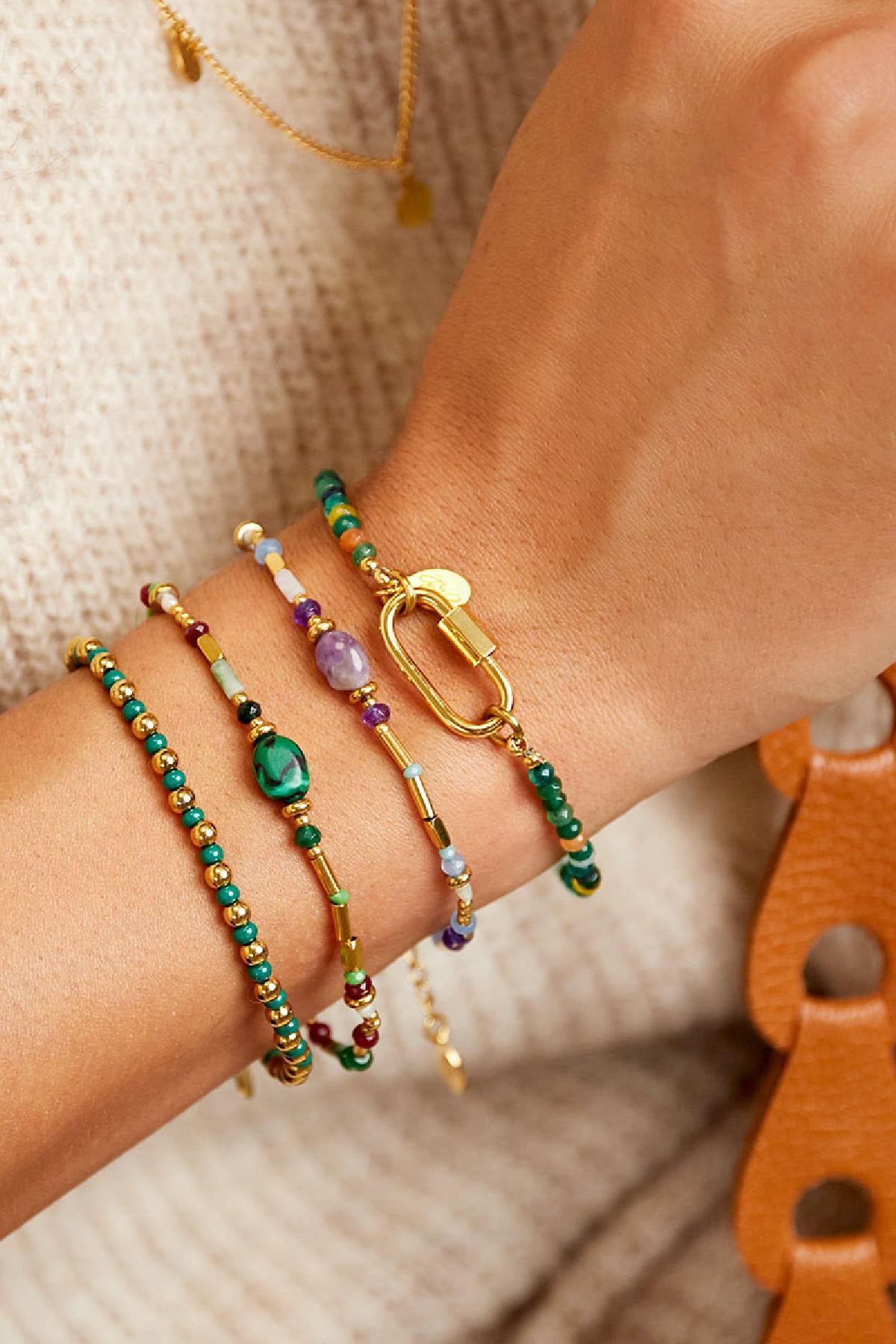 Armband kralen | Paars