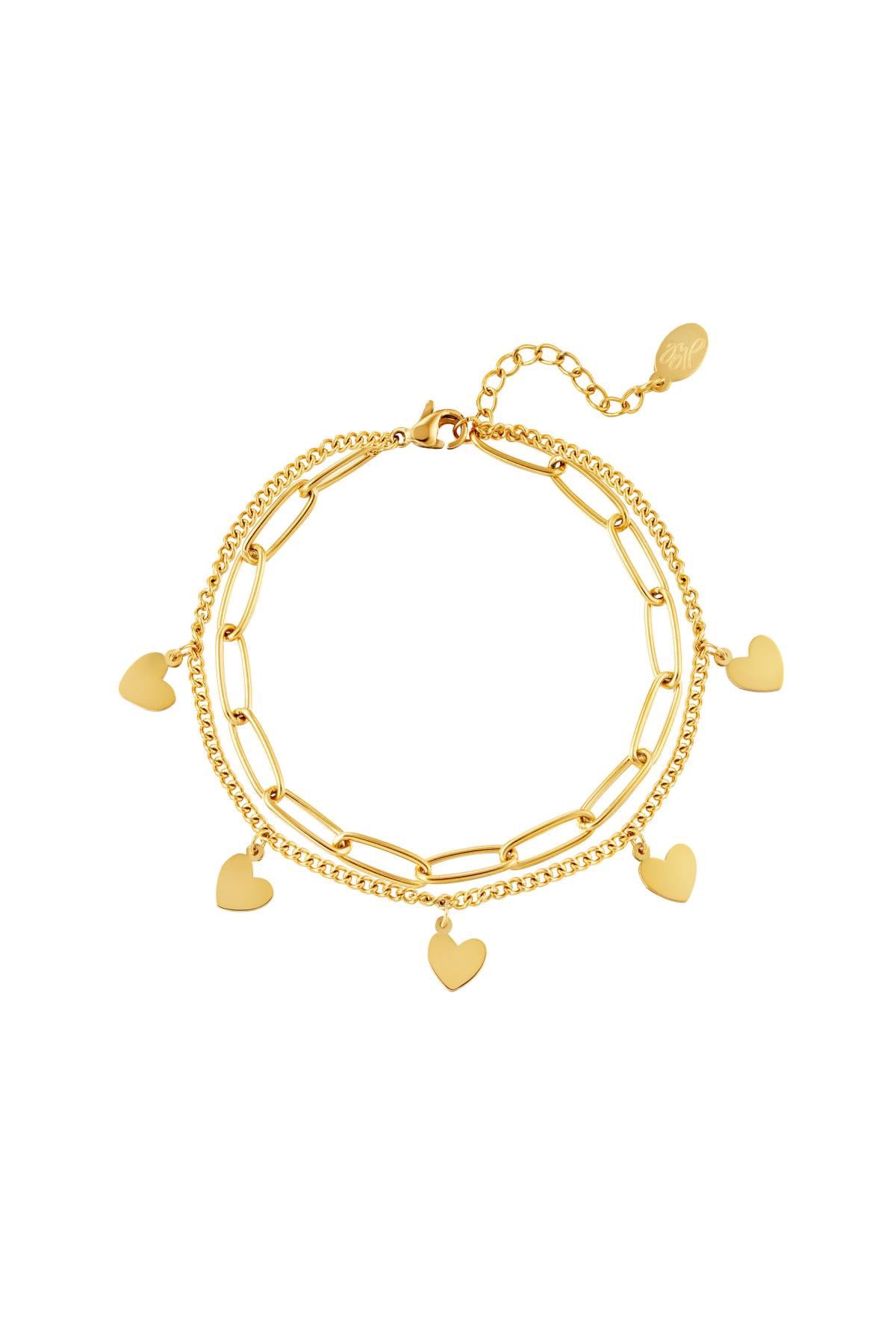 Armband Dubbel hartje