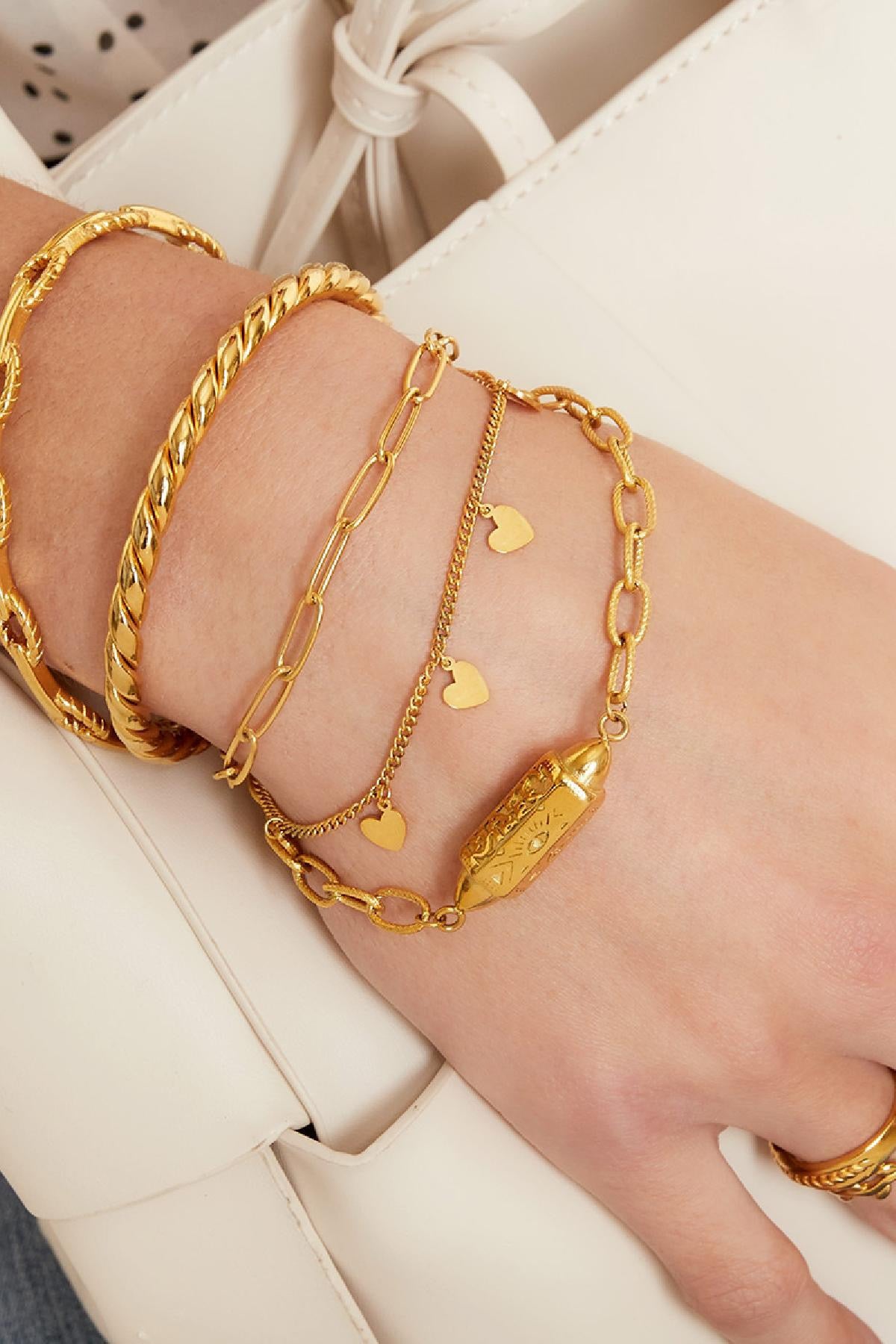 Armband Dubbel hartje