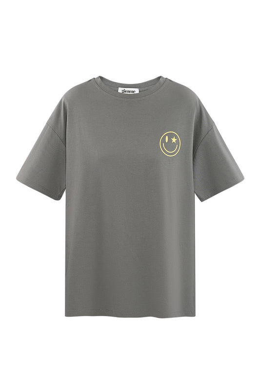 Tshirt smiley | grey
