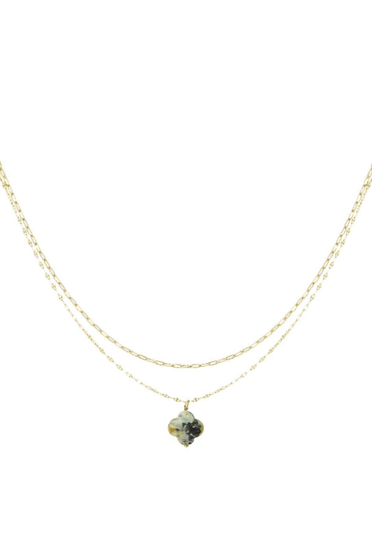 Ketting Dubbel natuursteen | Groen