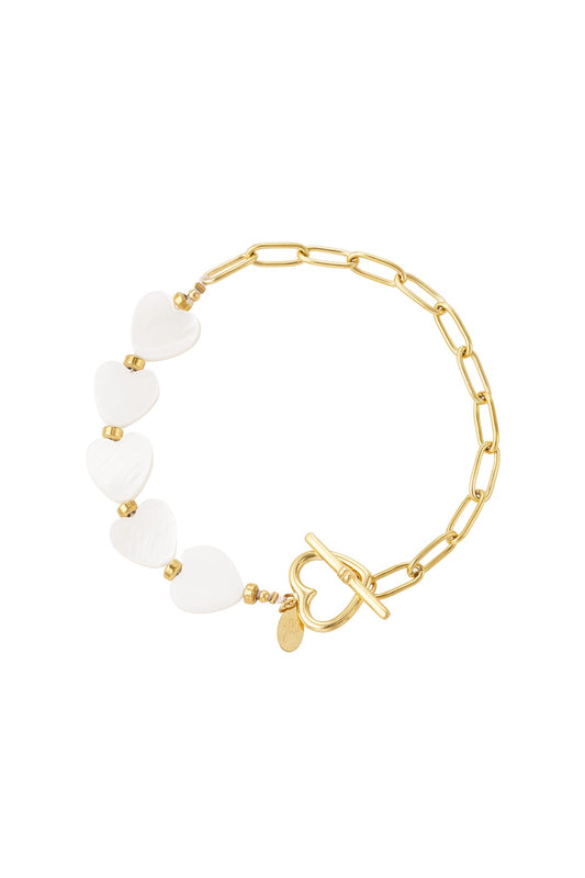 Armband met hartjes