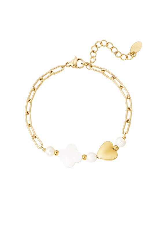 Armband Hartje & klaver