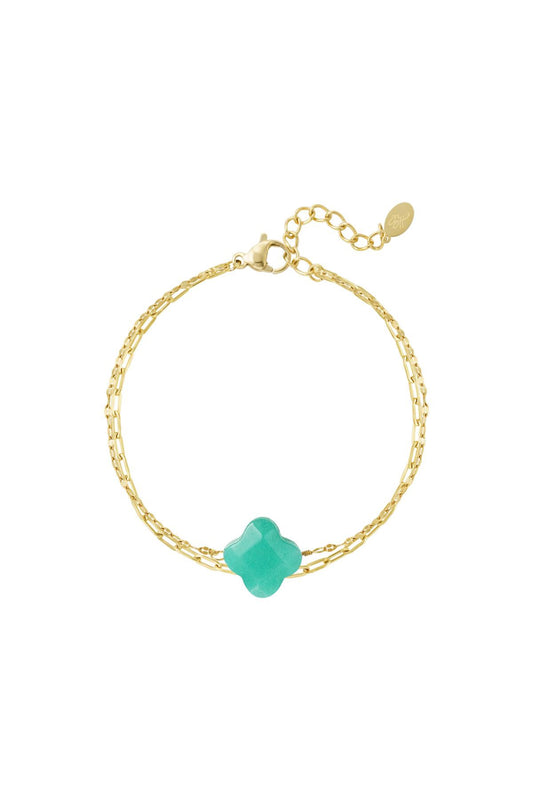 Armband Dubbel Natuursteen | Turquoise