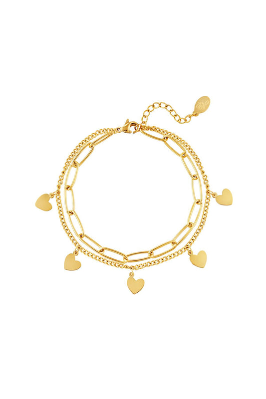 Armband Dubbel hartje