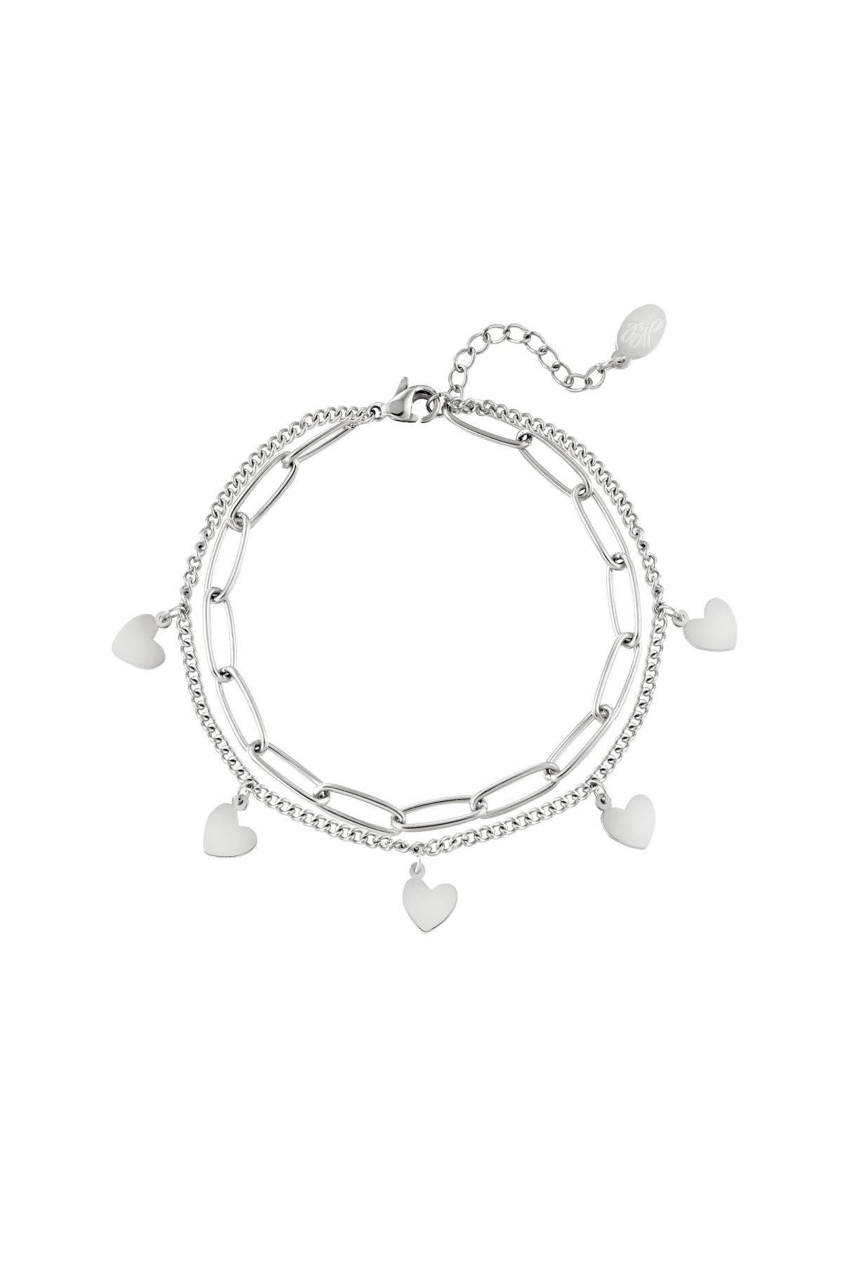 Armband Dubbel hartje